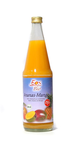 Eos Bio Direktsaft Ananas-Mango Kiste 6 x 0,7 l